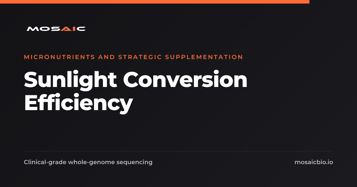 Sunlight Conversion Efficiency: genomic insight | Mosaic Biodata