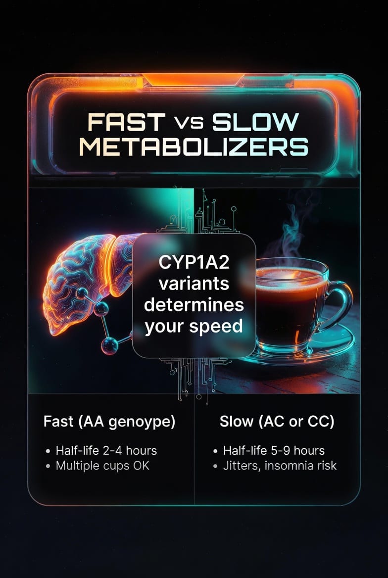 CYP1A2 caffeine-metabolizer genotype chart